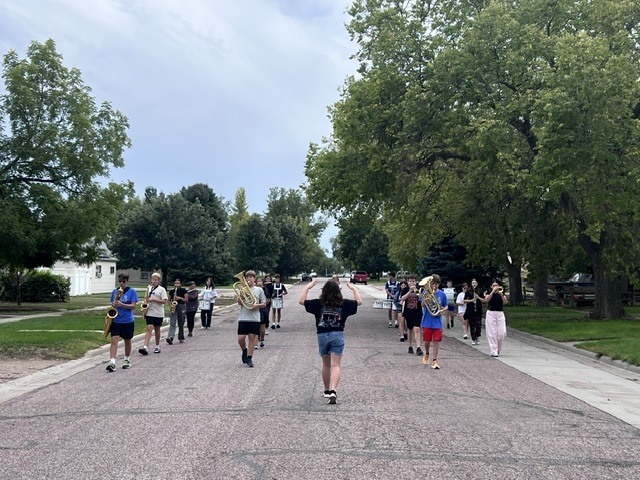 8th Grade Marching Band Practice 