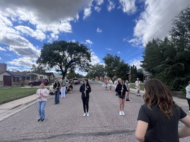 8th Grade Marching Band Practice 