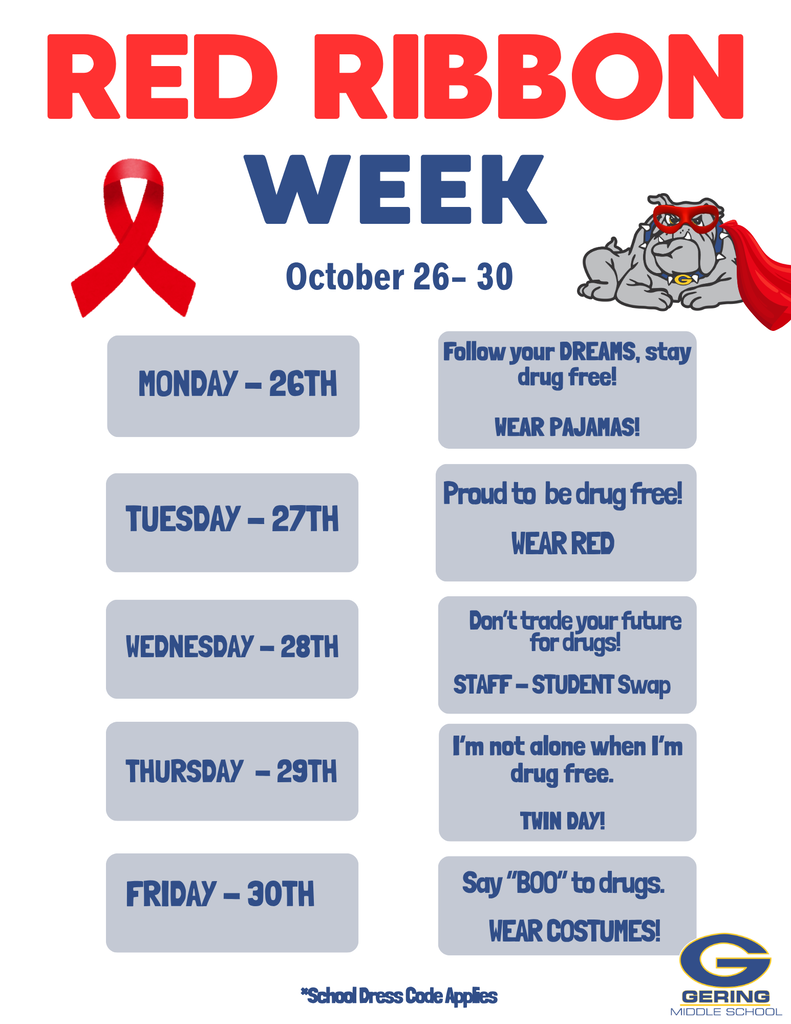 Red Ribbon Week Dress Up Days