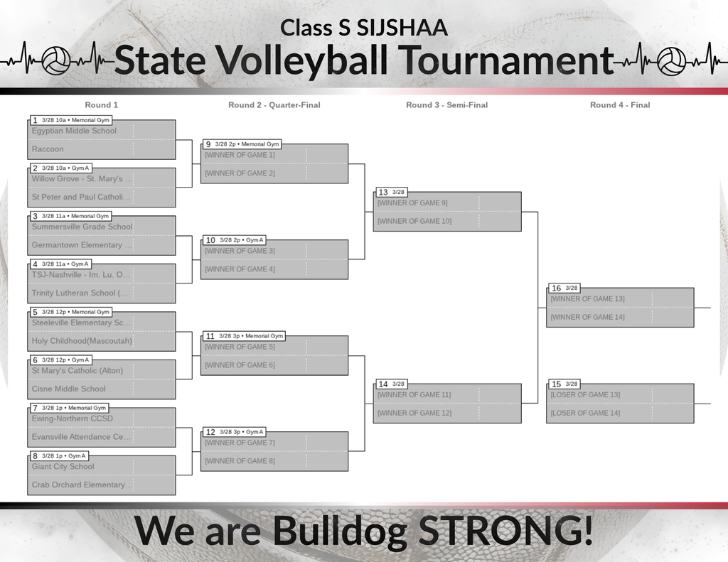 State VB Tourney Bracket