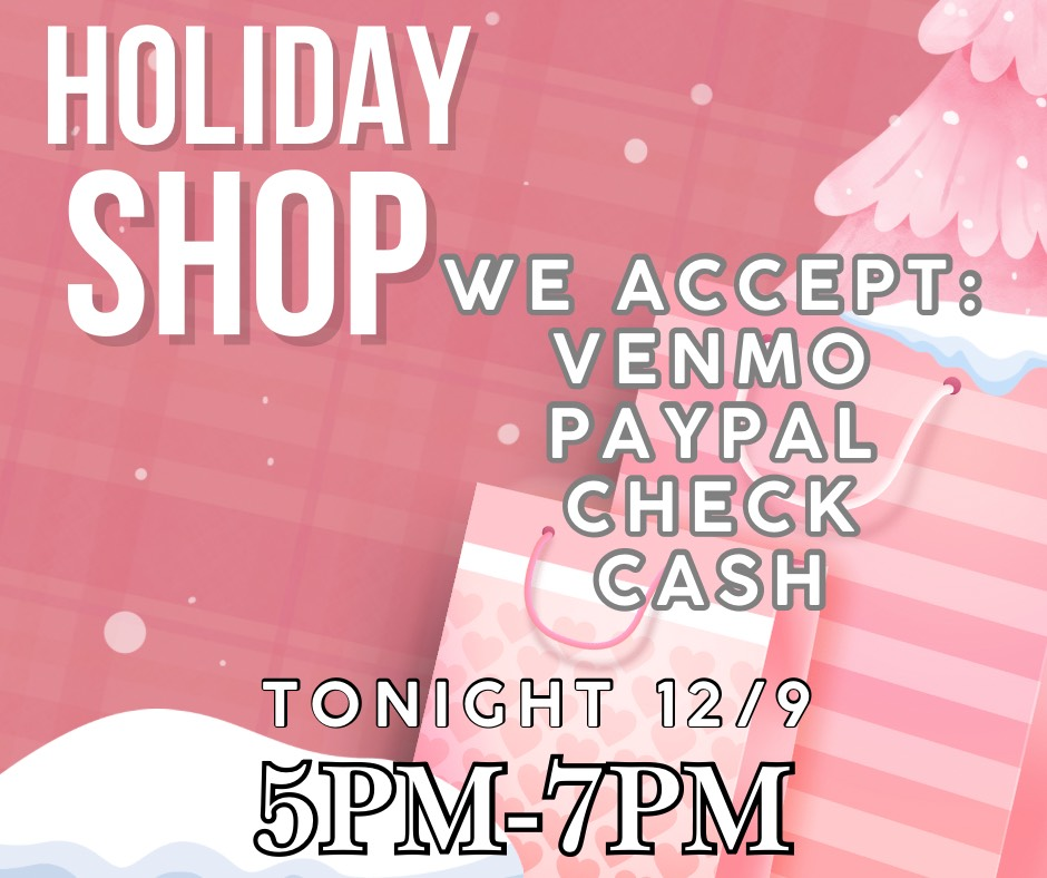 Holiday Shop Hours