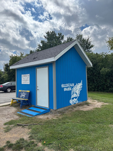 Finished Eagle Scout project of a fresh paint job to the County Line shed.