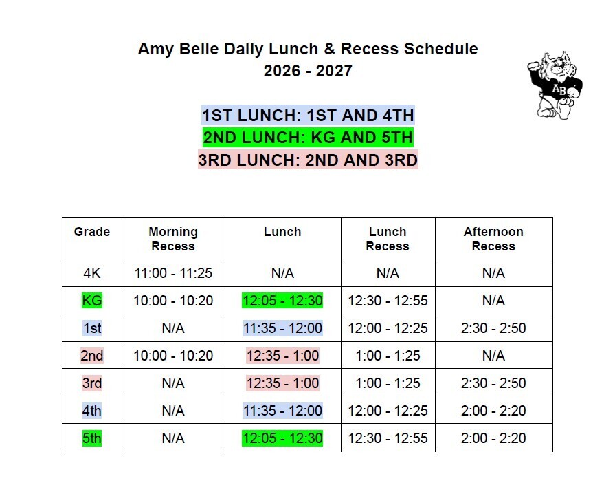 LunchRecessSchedule