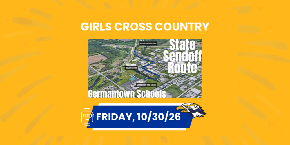 Girls Cross Country Team has their state sendoff throughout the community on Friday, Oct. 30, 2026, at 11am.