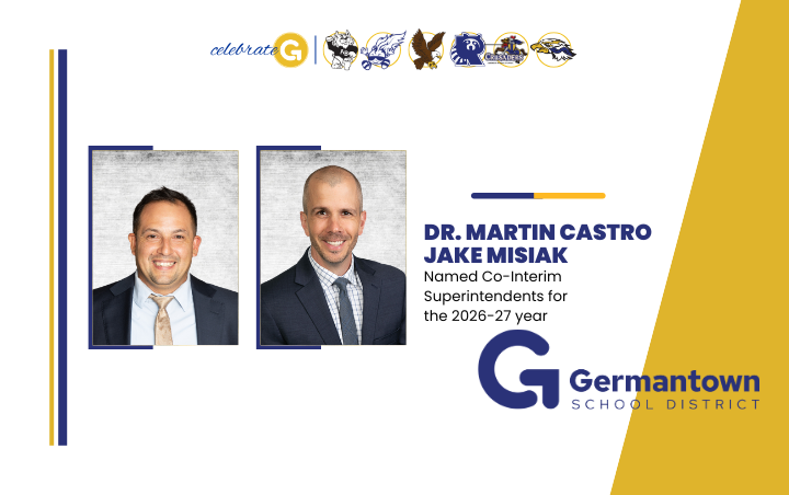 Dr. Martin Castro and Mr. Jake Misiak named co-interim superintendents for the 2026-27 school year.