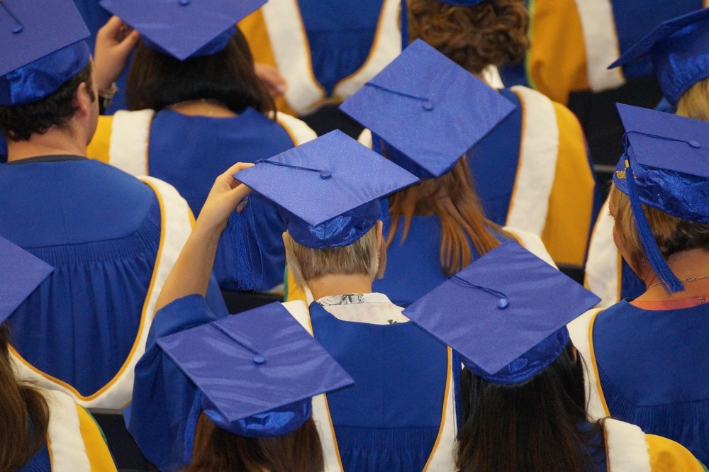 Image of Students in Caps and Gowns