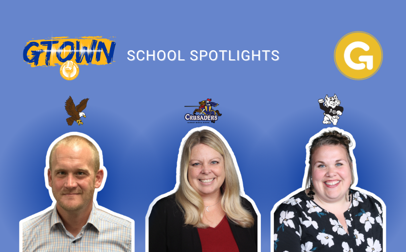 In this episode of GTown Life, we spotlight three schools. Guests include Dr. Steve Behrendt, MacArthur Principal; Jessica Gieryn, Kennedy Middle School Principal; and Lindsey Chandelia, Amy Belle Elementary Principal. Each shares how the school year is going, along with a personal reflection and a fun lightning round of “This or That” questions to help you get to know them better.
