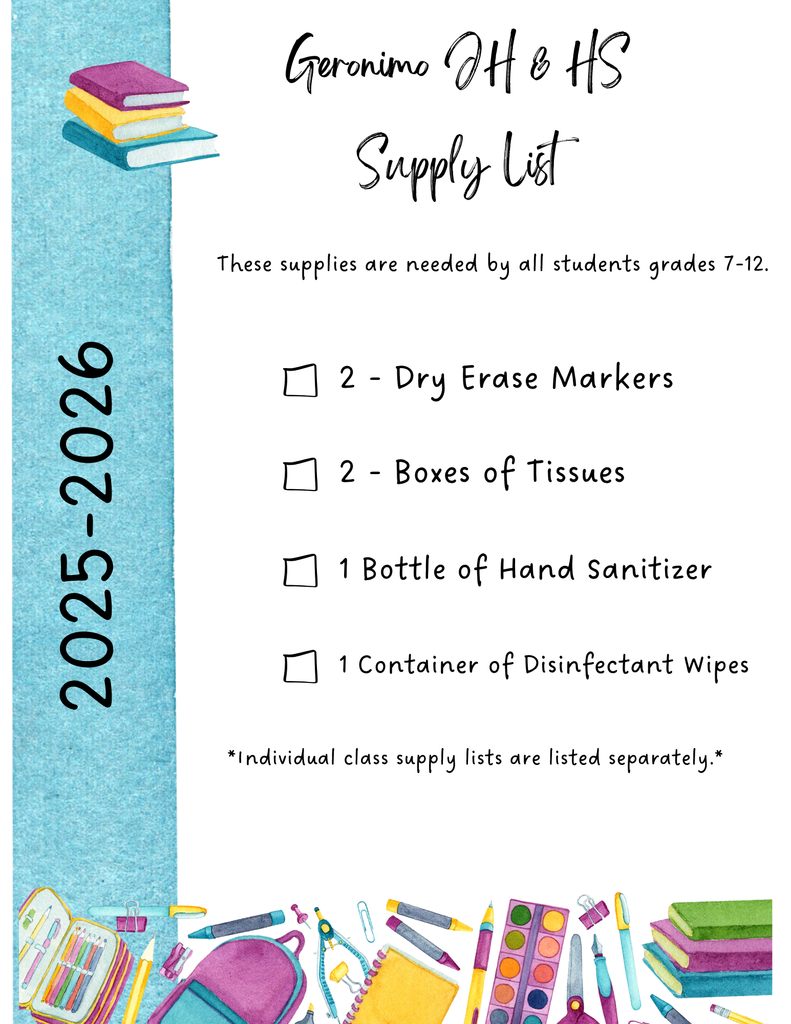 general school supply list