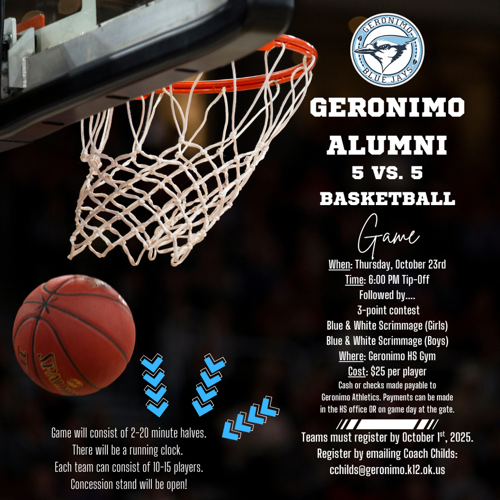 alumni basketball game flyer