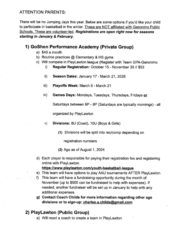 winter basketball elem