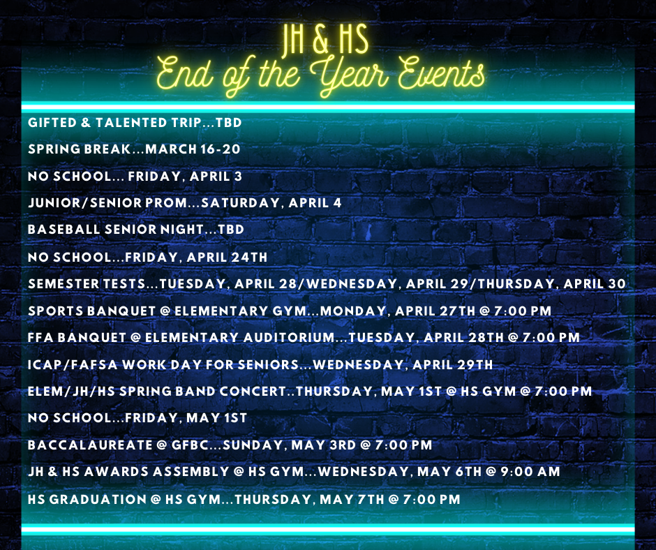 25-26 end of year events