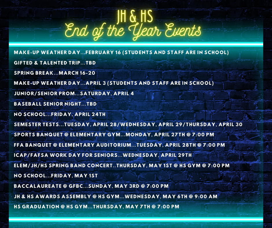 2.3 eoy EVENTS