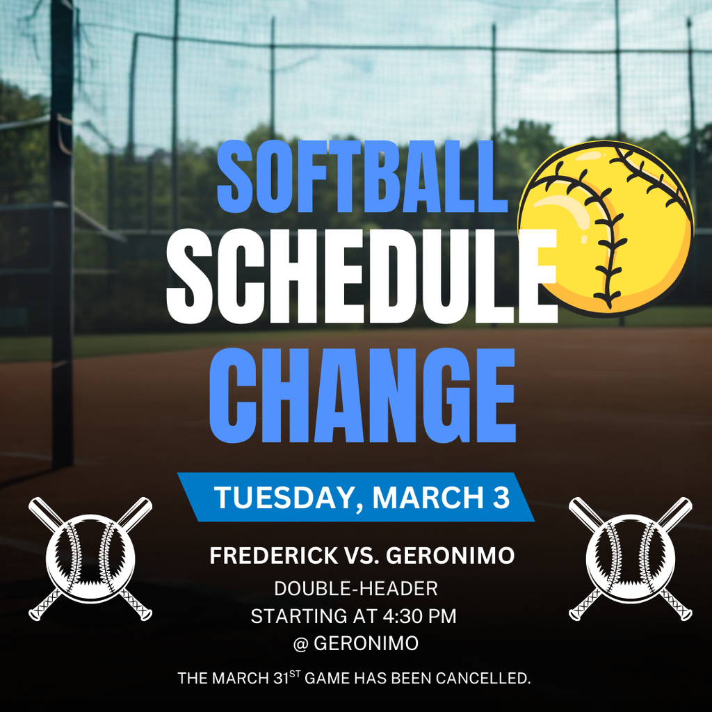 SOFTBALL SCEHDULE CHANGE