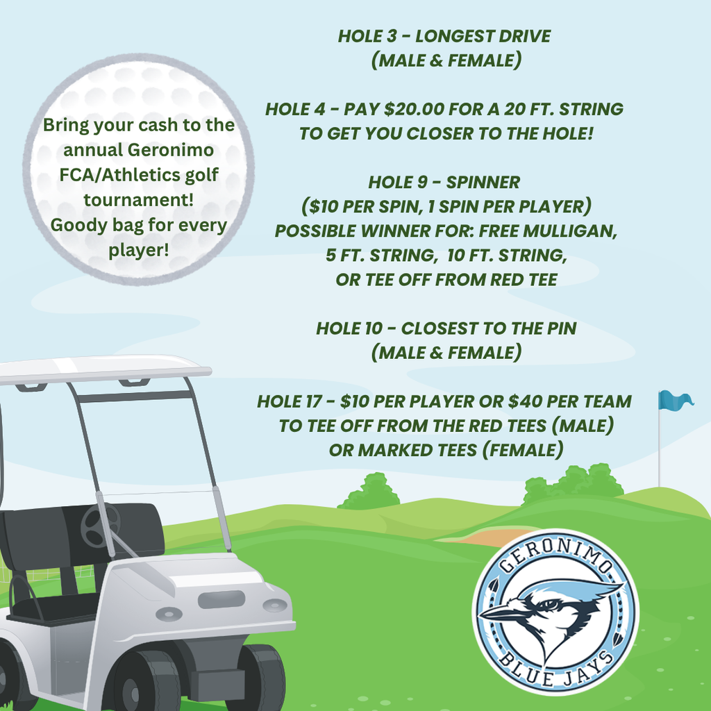 golf tournament add ons