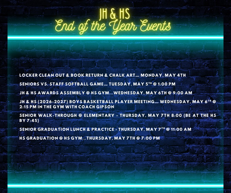end of year events