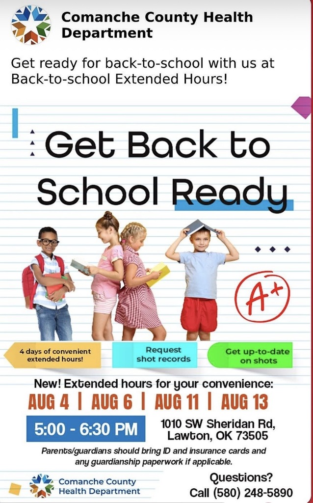 extended hours for the health department immunizations