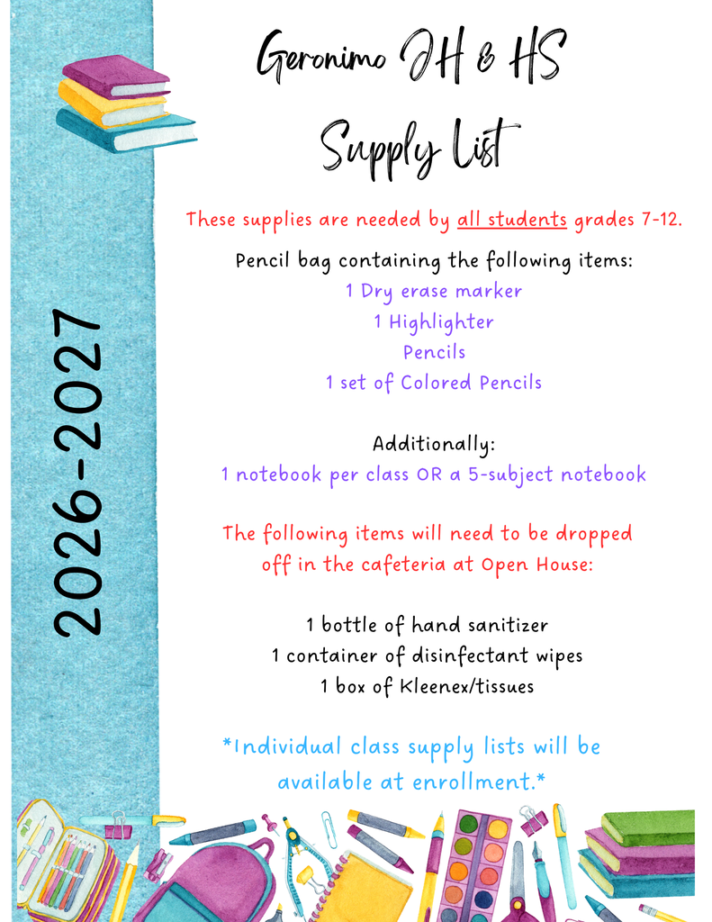 gneral supply list