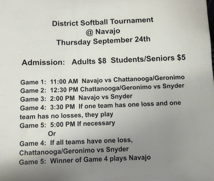district brackets for softball and baseball fall