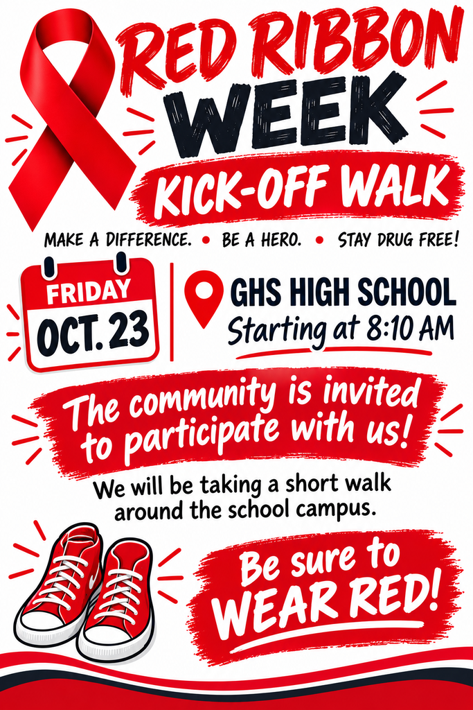 red ribbon week walk flyer