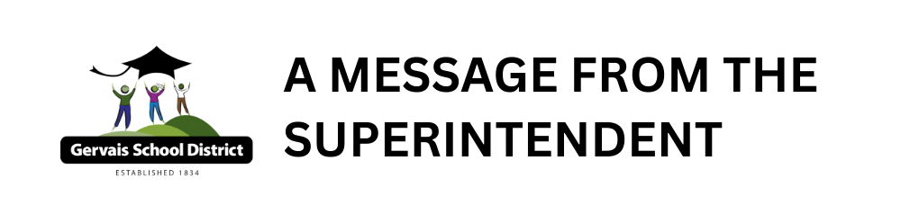 a message from the superintendent