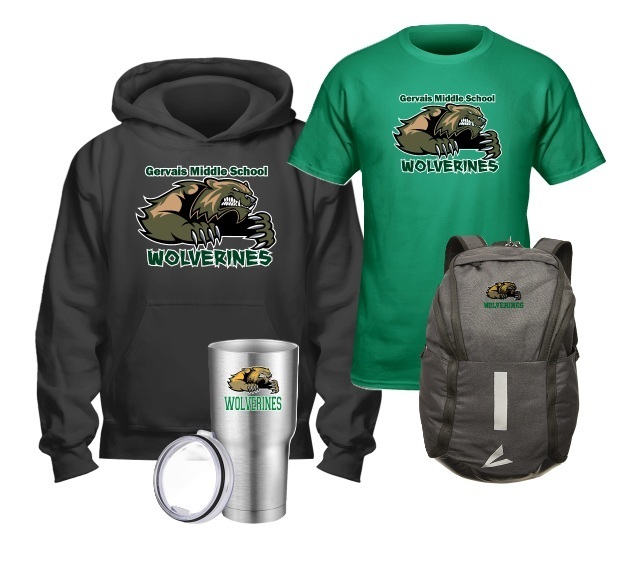 photos of GMS logo imprinted athletic gear
