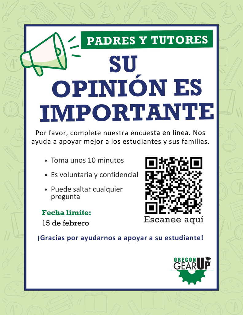 Gear Up Parent Survey- Spanish