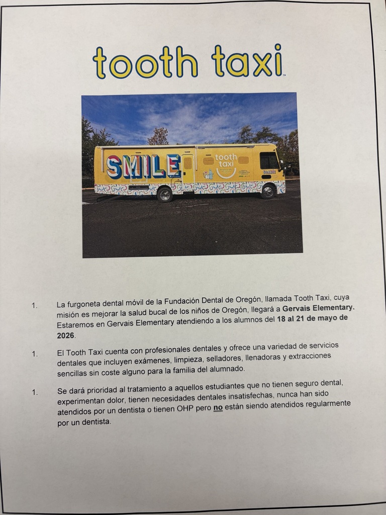 An image of a large yellow mobile dental van parked in a paved lot under a blue sky with light clouds. The van features the word "SMILE" in large, colorful, stylized block letters on its side. To the right of the lettering is the "Tooth Taxi" logo, which depicts a white smiling arc beneath the text. The bottom section of the van is decorated with a white pattern of colorful interlocking semi-circles. Smaller text on the front of the van near the driver's window reads "SONRIE."