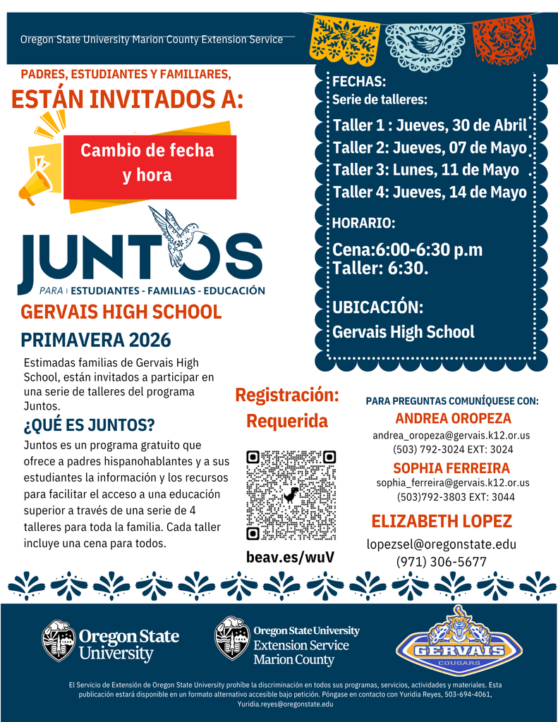 Juntos Session Flyer (Spanish)