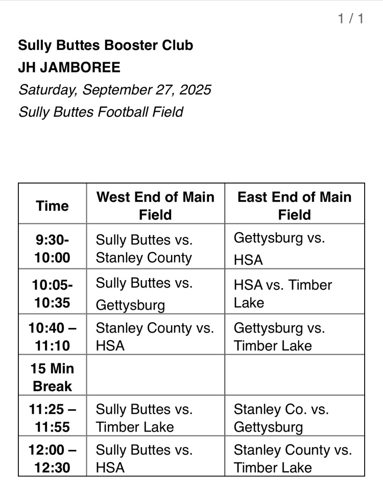 jamboree schedule 