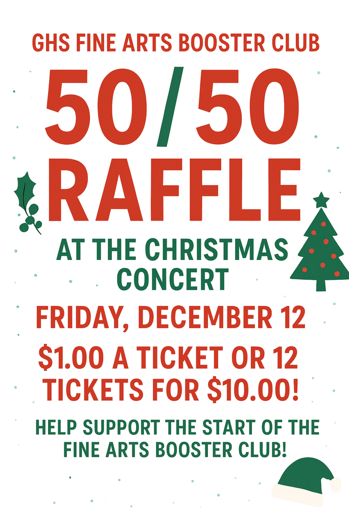 50/50 RAFFLE FINE ARTS BOOSTER CLUB