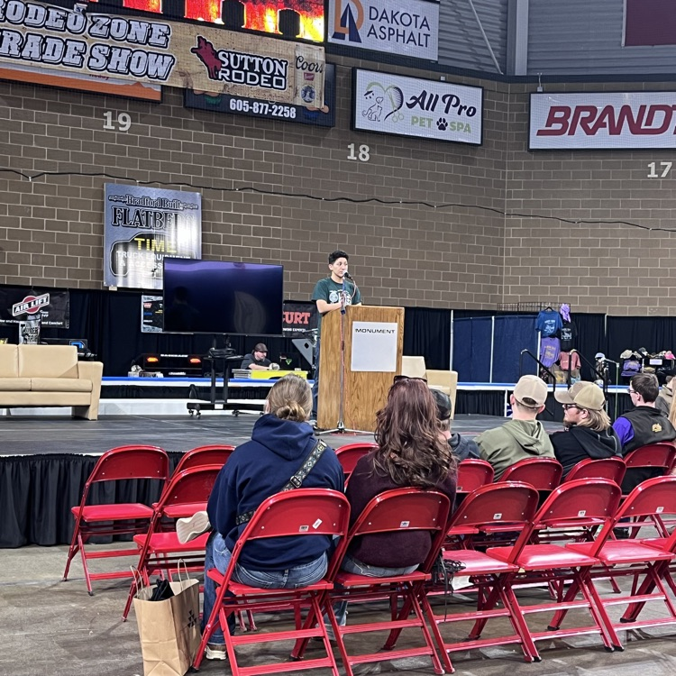 Bradly gives his speech. 