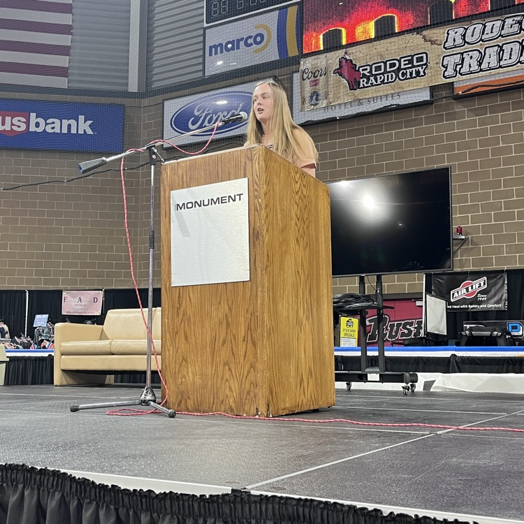 Bobbi gives her speech. 