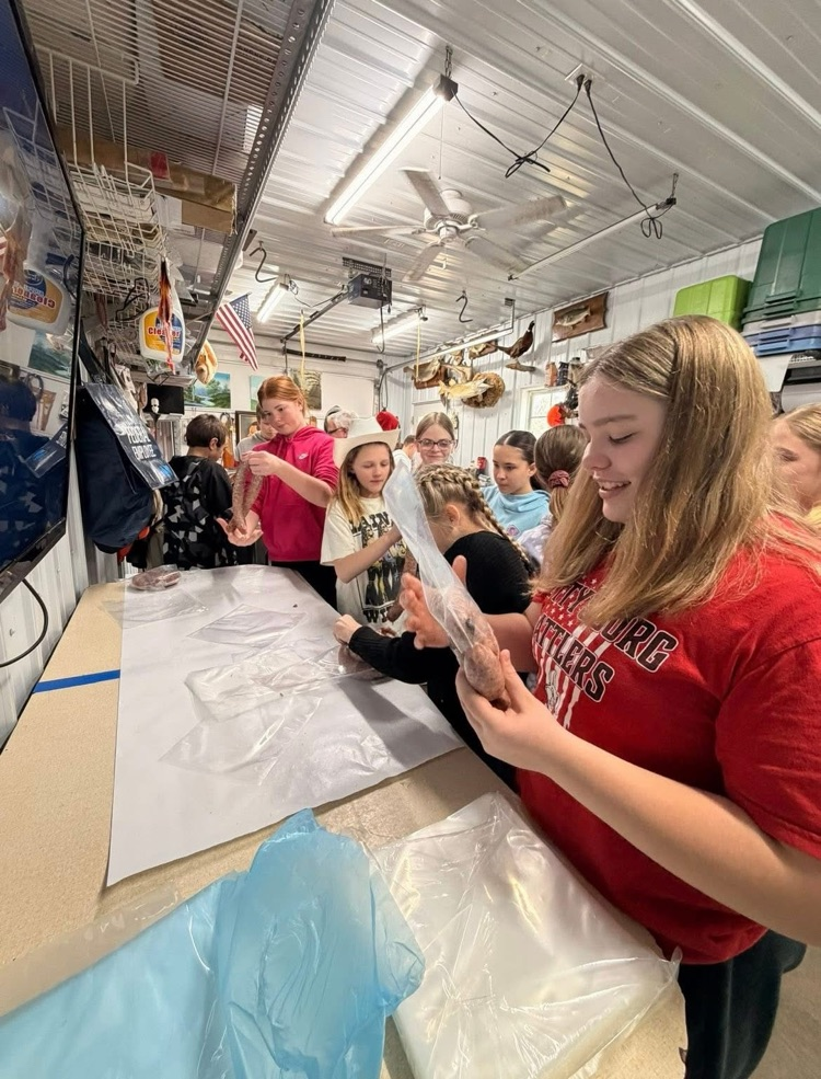 making sausage packages to sell!