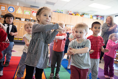 Students dancing