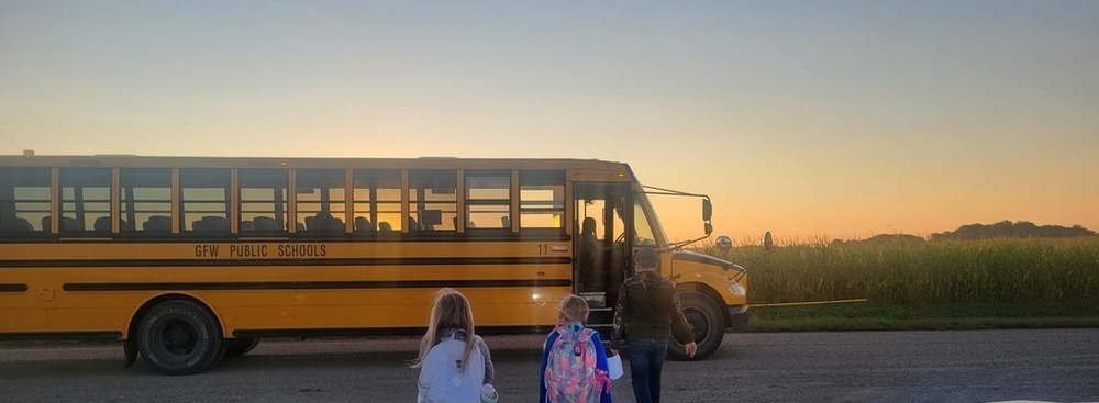 Kids getting on the bus