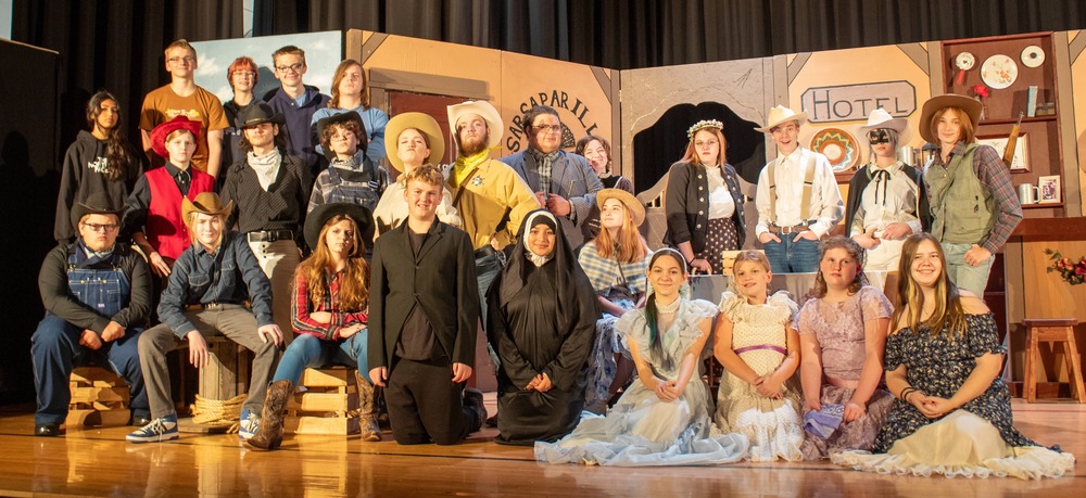 Cast and crew of play