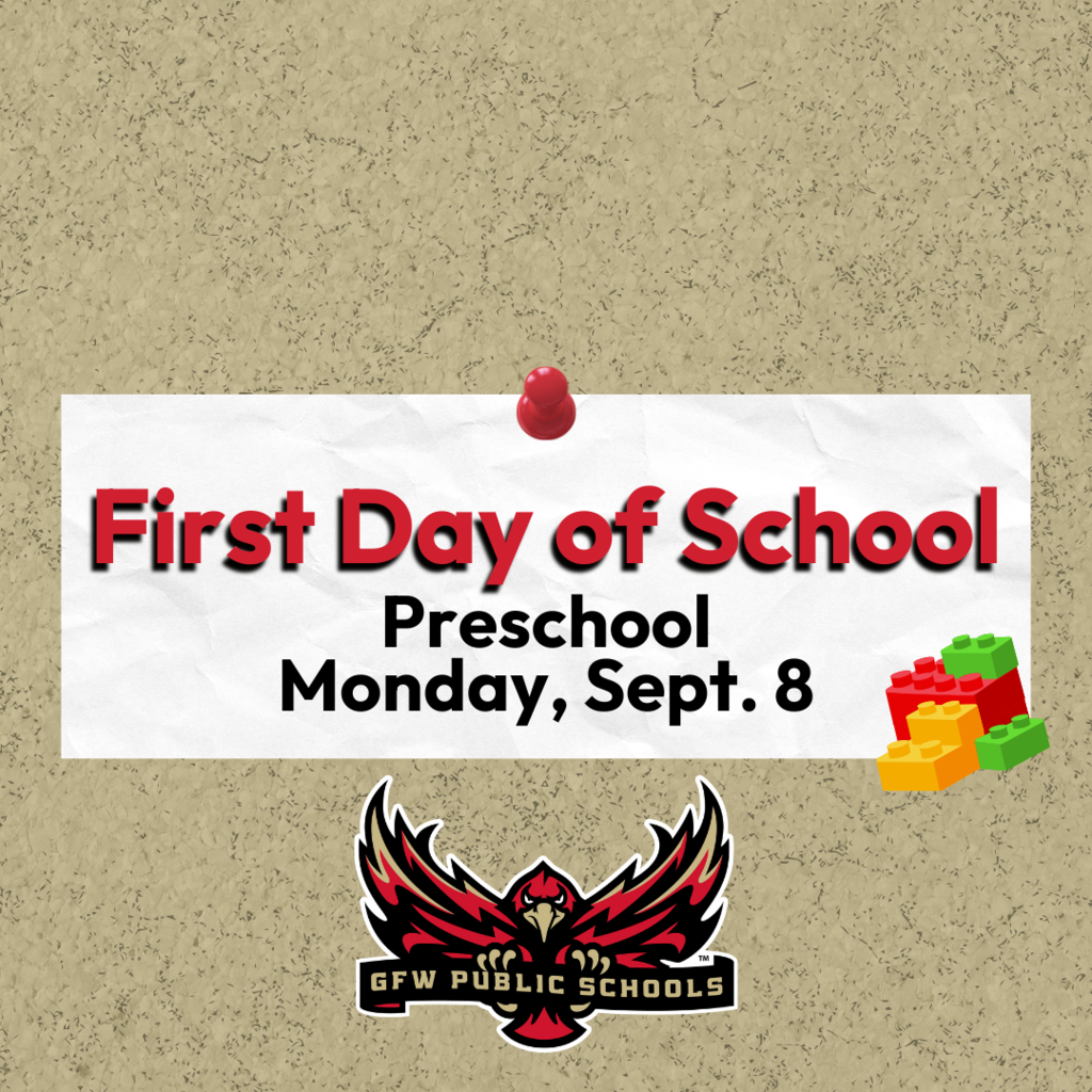 First day of school - preschool - Monday, Sept. 8