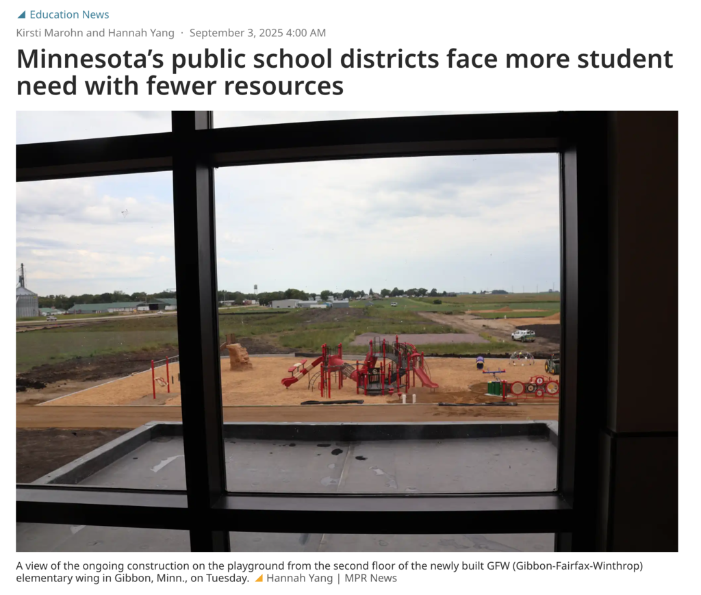 Minnesota’s public school districts face more student need with fewer resources