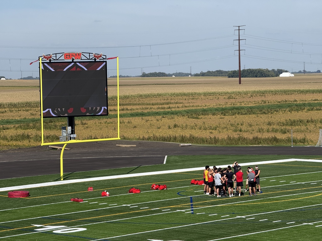Football practice on new field