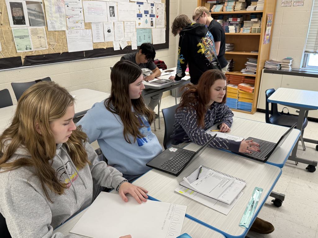 Students doing classwork together