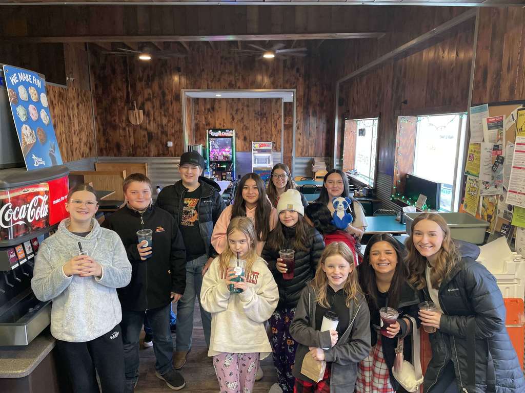 Students at coffee shop