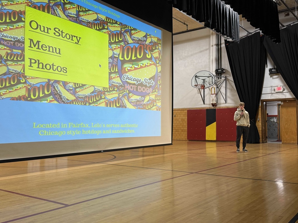 Student presentation on website