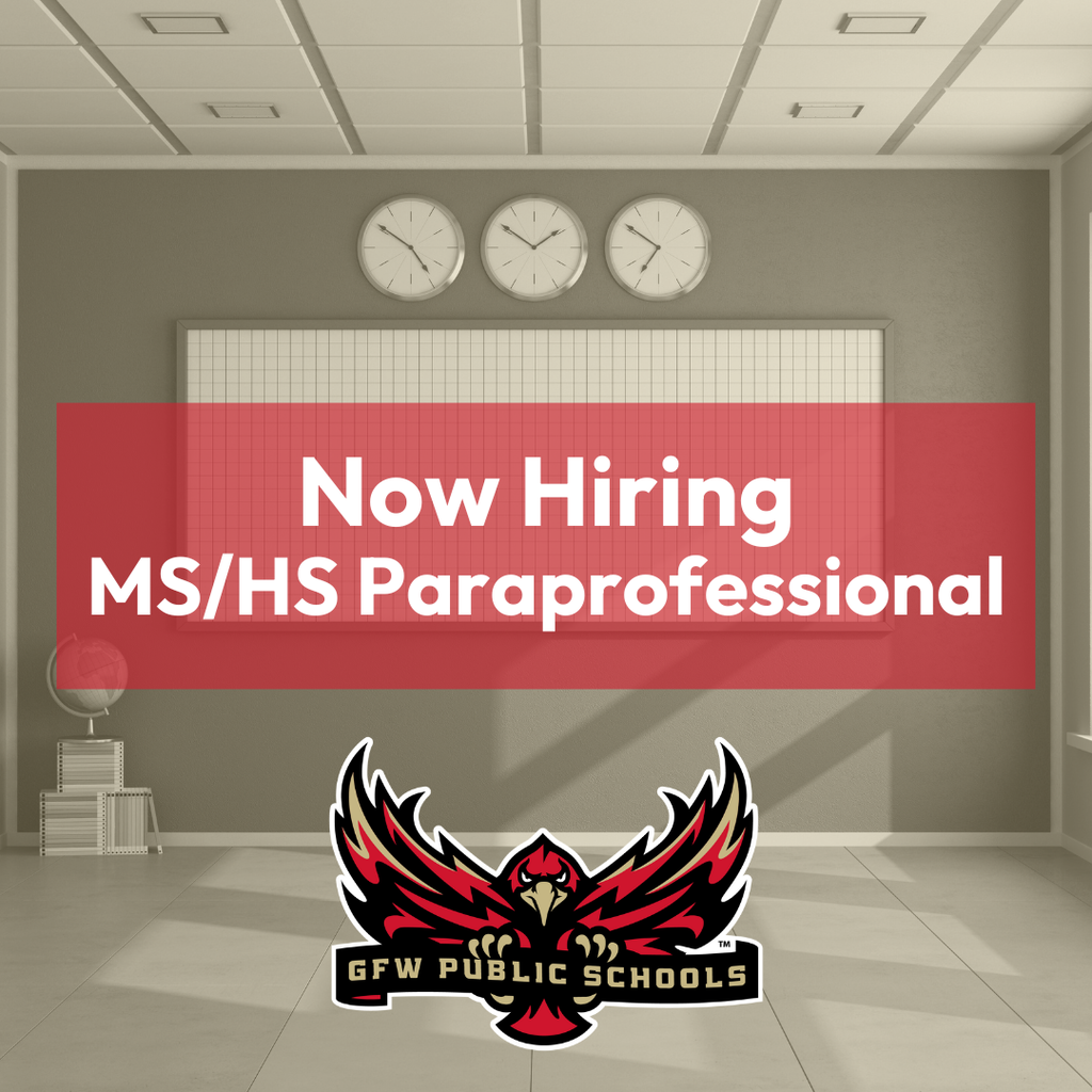 Now hiring ms/hs paraprofessional 