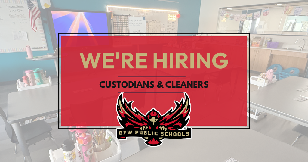 We're hiring custodians and cleaners