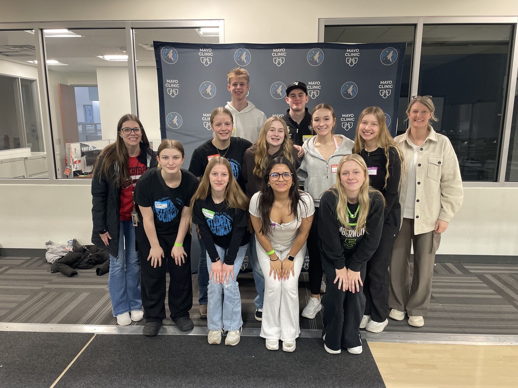 Students and staff at the timberwolves event