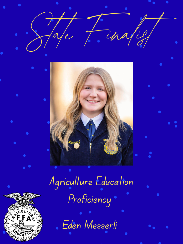 state finalist in ag education proficiencey, Een Messerli