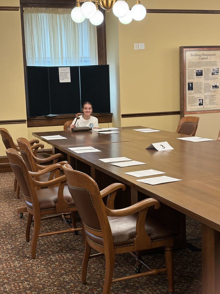 student holding a gavel