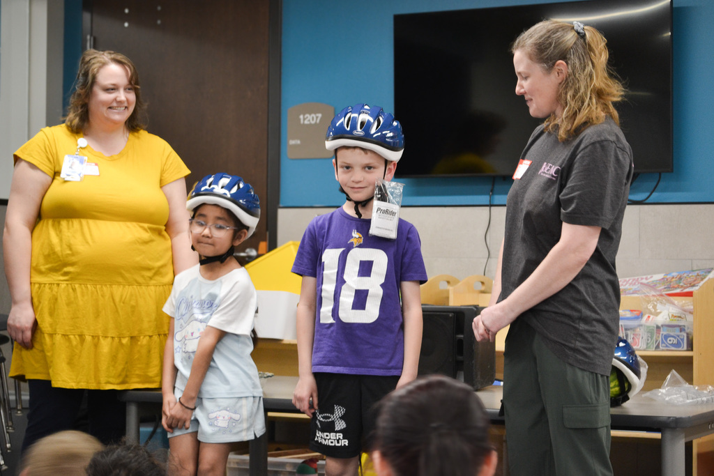 Bike helmet presentation for elementary students