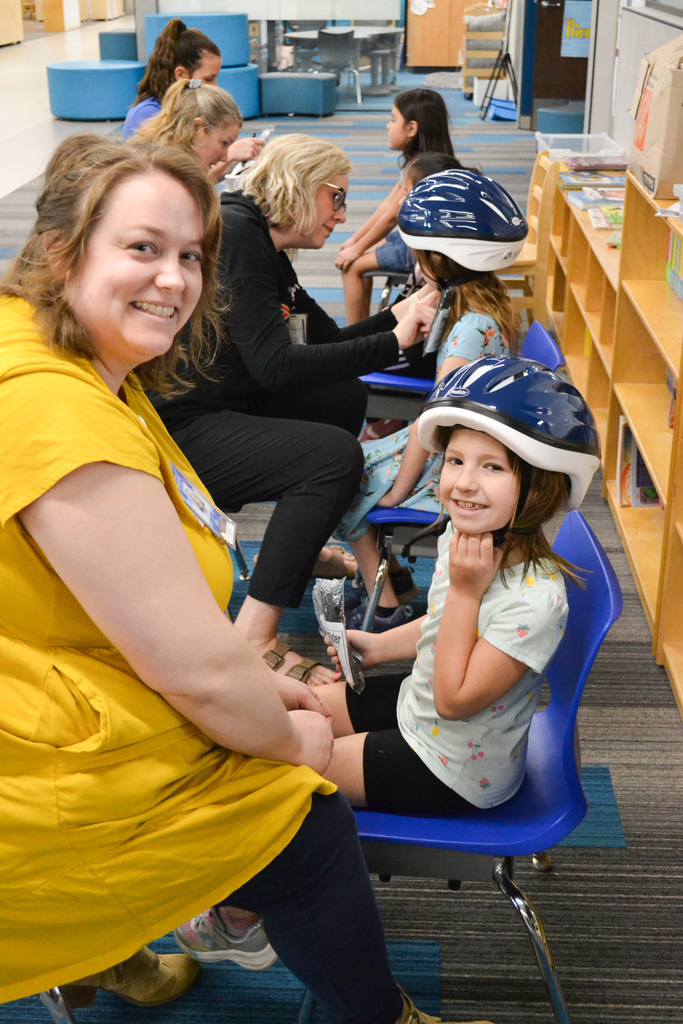 Bike helmet presentation for elementary students