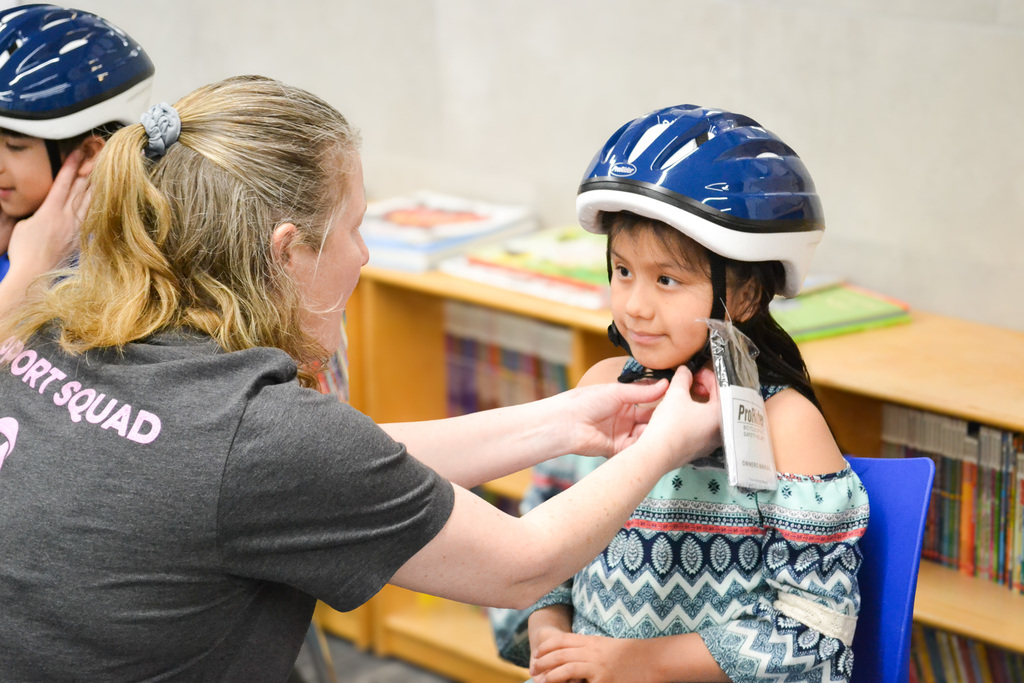 Bike helmet presentation for elementary students